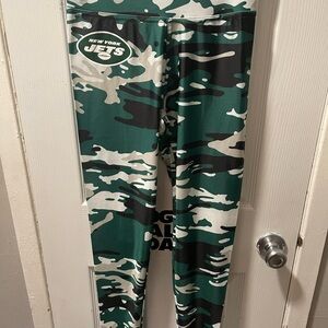 Green and Black Camouflage Leggings